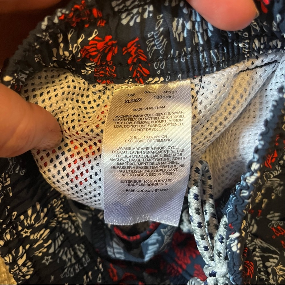 Columbia Floral Women's Athletic Shorts - Blue and Red - Picture 4 of 8